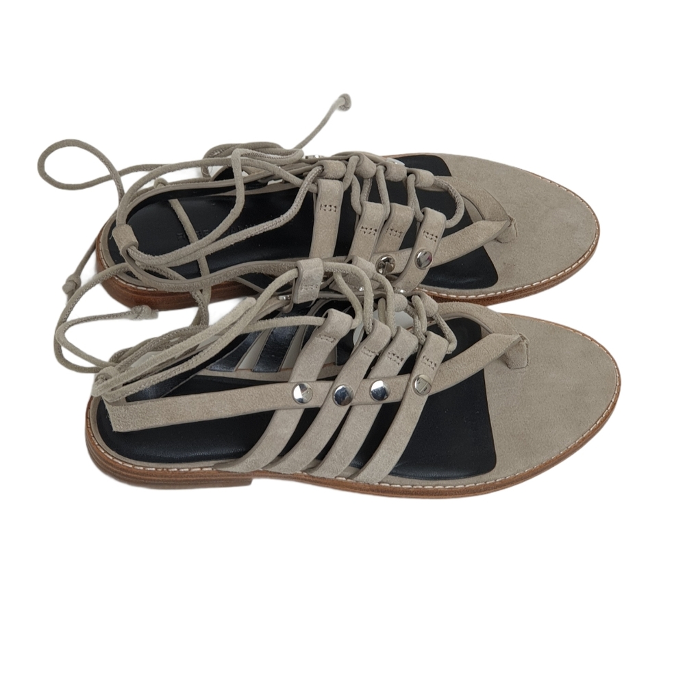 Rebecca Minkoff Evonne Suede Strappy Flat Sandal - Picture 7 of 9